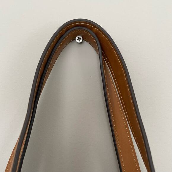 Liz Clayborne Geometric Brown Medium Envelope Handbag Shoulder Purse with Straps - Picture 4 of 13